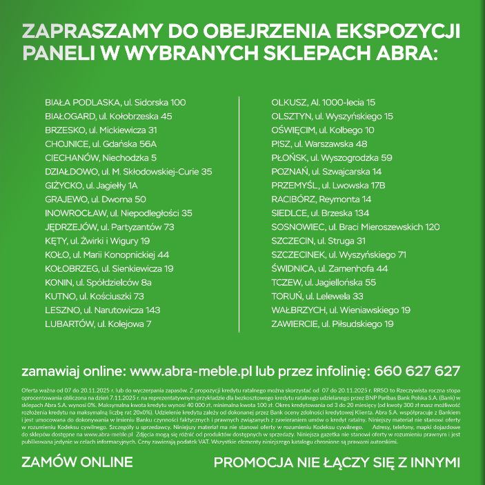 Gazetka Abra Meble 07.11.2025 - 20.11.2025