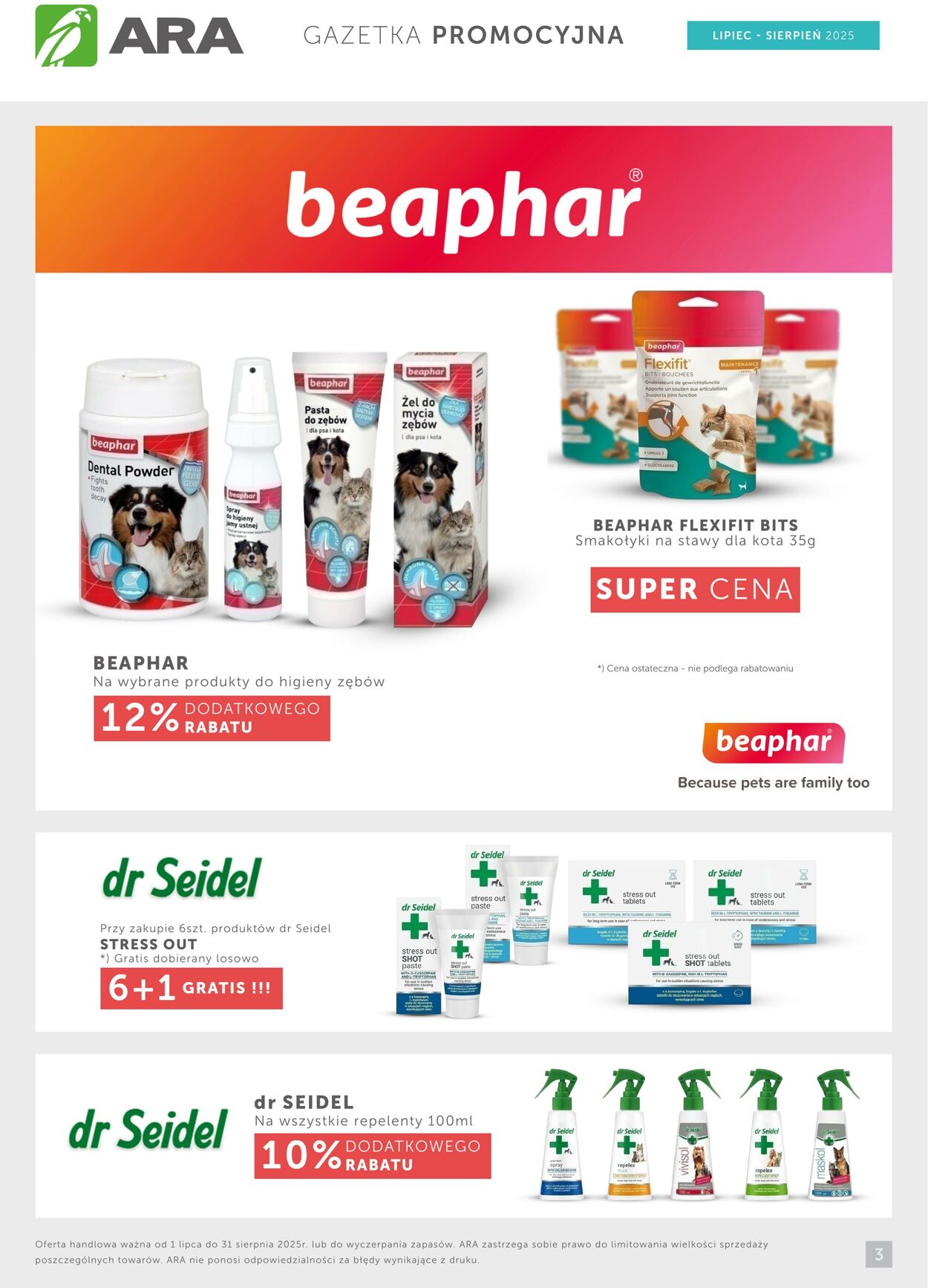 Gazetka Ara 01.07.2025 - 31.08.2025