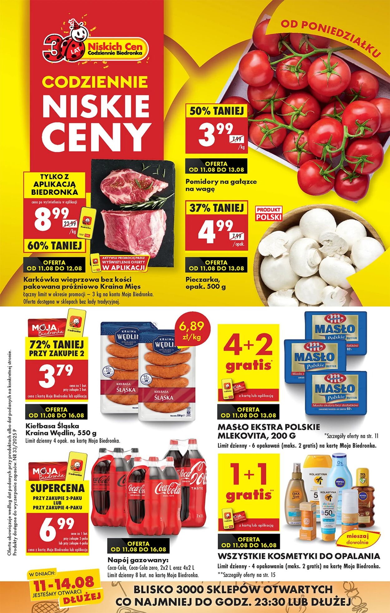 Gazetka Biedronka - Biedronki niskie ceny P oferta od 11.08 - Gazetka - Biedronka.pl 11 sie, 2025 - 18 sie, 2025