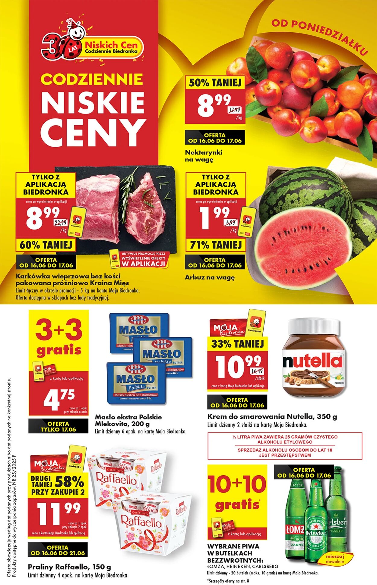 Gazetka Biedronka - Biedronki niskie ceny P oferta od 16.06 - Gazetka - Biedronka.pl 16 cze, 2025 - 23 cze, 2025