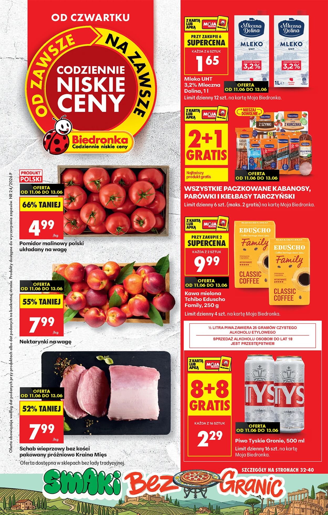 Gazetka Biedronka - Codziennie niskie ceny P - oferta od 11.06 - Gazetka - Biedronka.pl 11 cze, 2026 - 18 cze, 2026