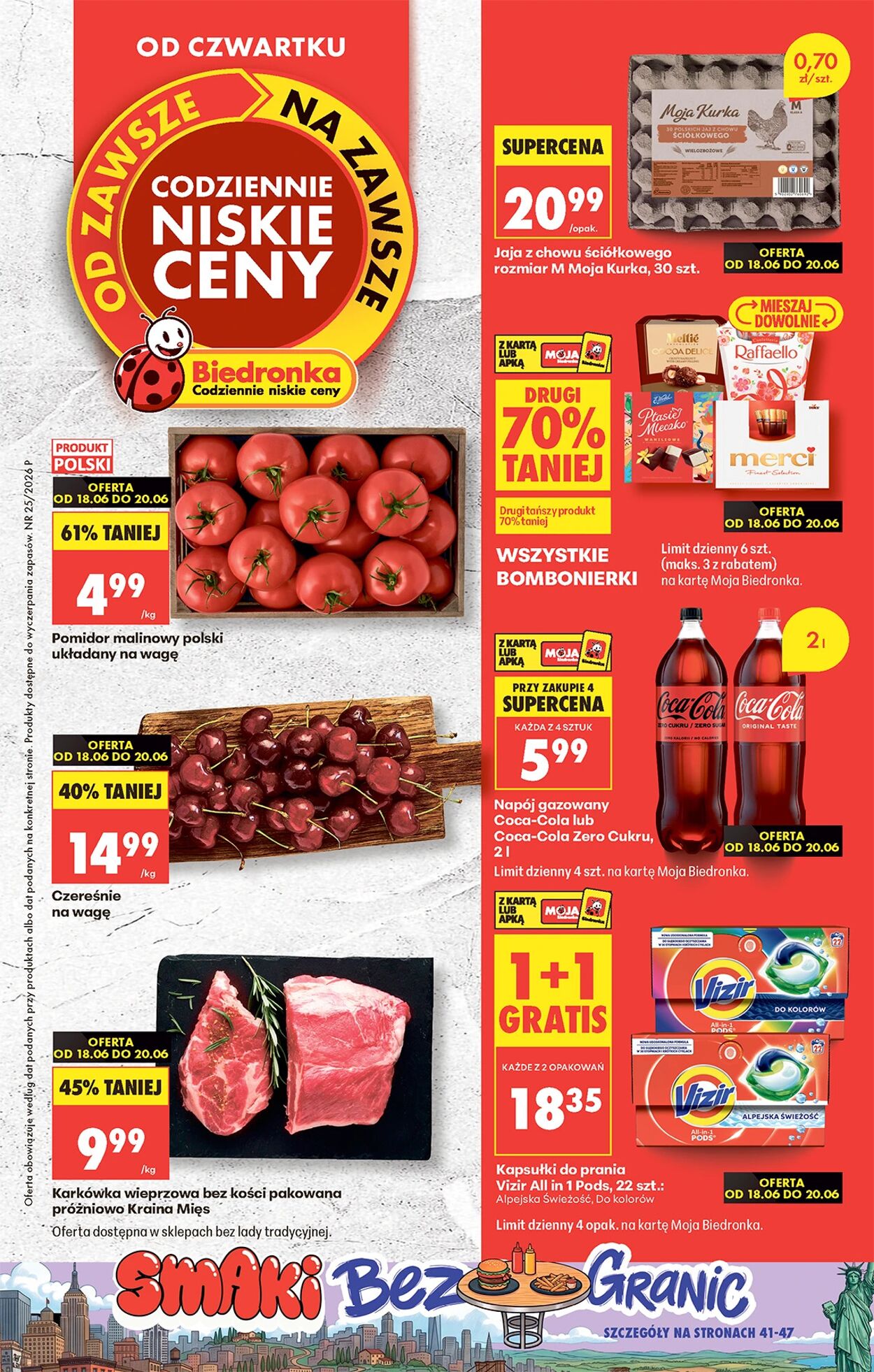 Gazetka Biedronka - Codziennie niskie ceny P - oferta od 18.06 - Gazetka - Biedronka.pl 18 cze, 2026 - 25 cze, 2026