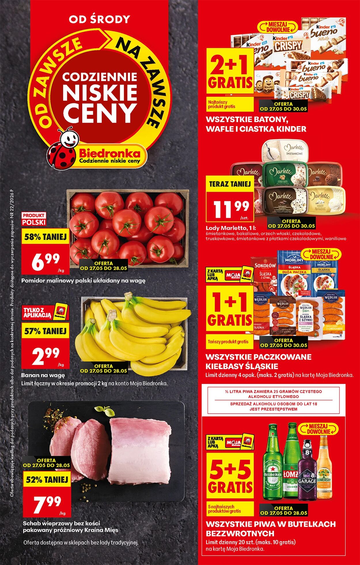 Gazetka Biedronka - Codziennie niskie ceny P - oferta od 27.05 - Gazetka - Biedronka.pl 27 maj, 2026 - 3 cze, 2026