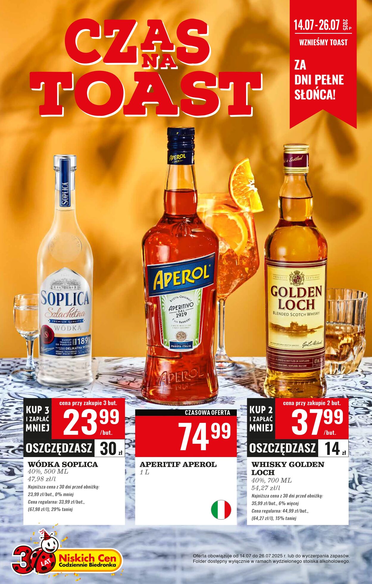 Gazetka Biedronka - od 14.07 Czas na toast P - Gazetka - Biedronka.pl 14 lip, 2025 - 26 lip, 2025