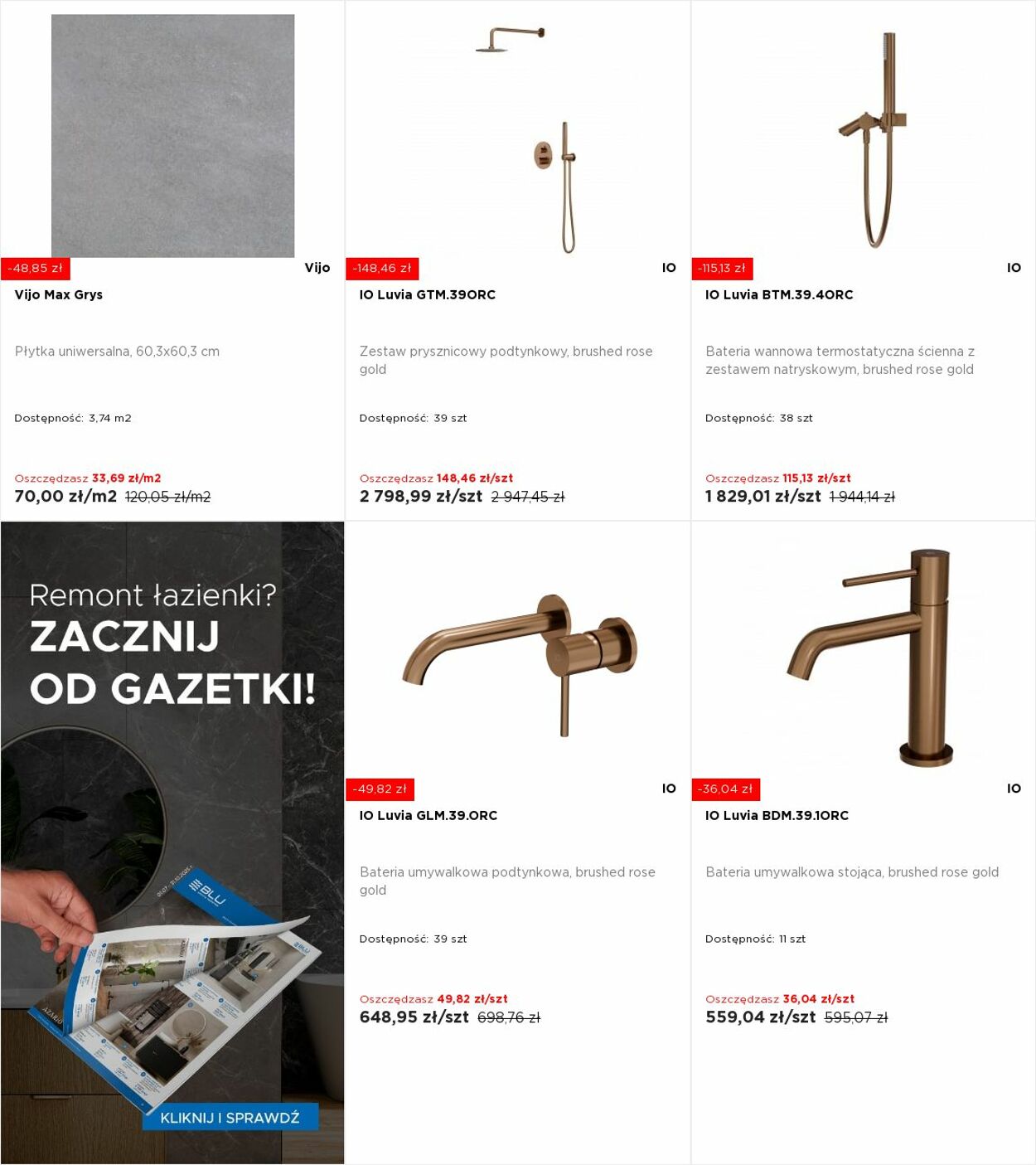 Gazetka Blu Salony Łazienek 11.08.2025 - 17.08.2025