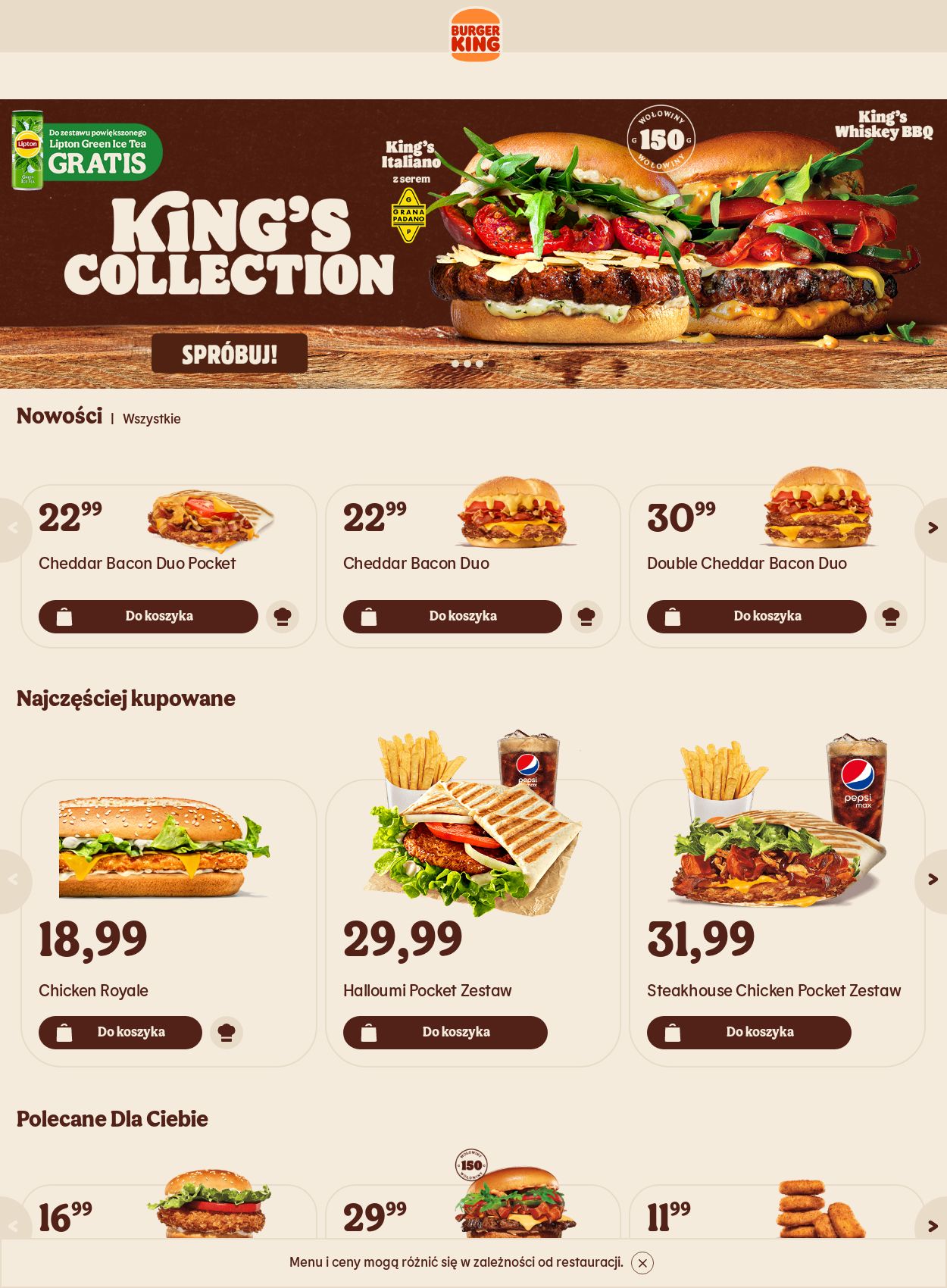 Gazetka Burger King 16.01.2023-25.01.2023