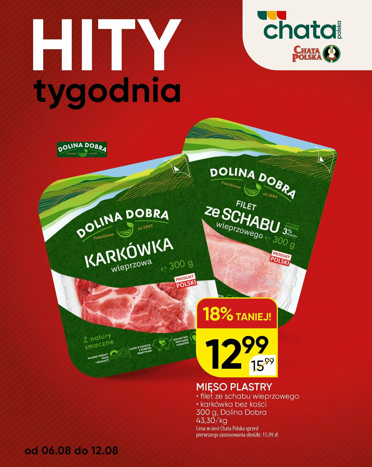 Gazetka Chata Polska 10.08.2026 - 18.08.2026