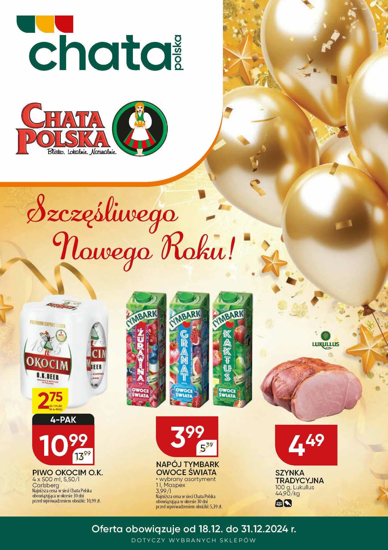 Gazetka Chata Polska 18.12.2024 - 31.12.2024