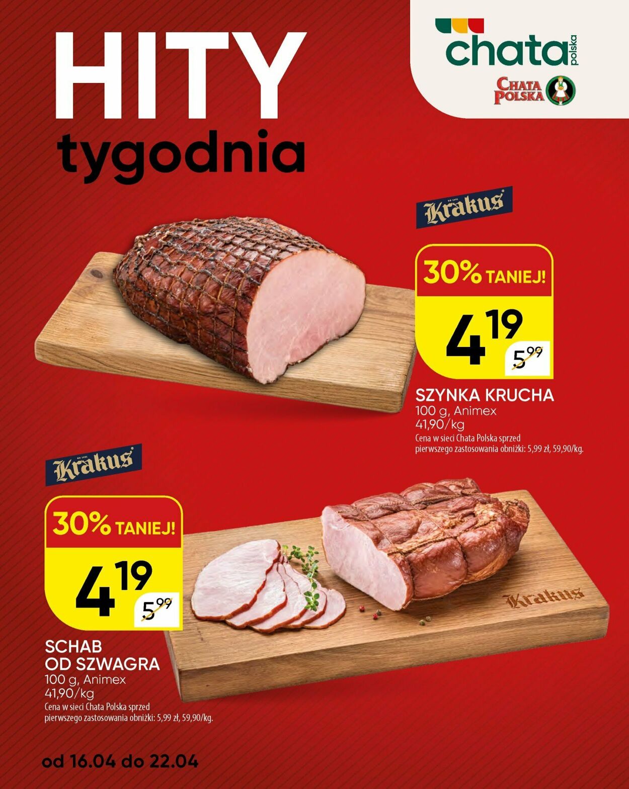 Gazetka Chata Polska 20.04.2026 - 28.04.2026