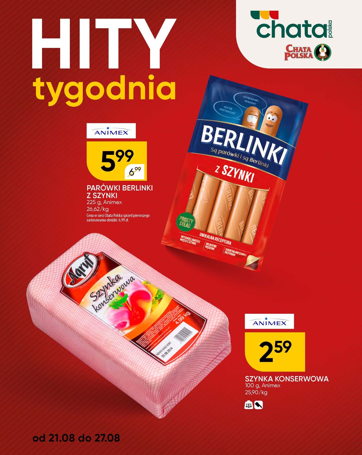 Gazetka Chata Polska 21.08.2025 - 27.08.2025
