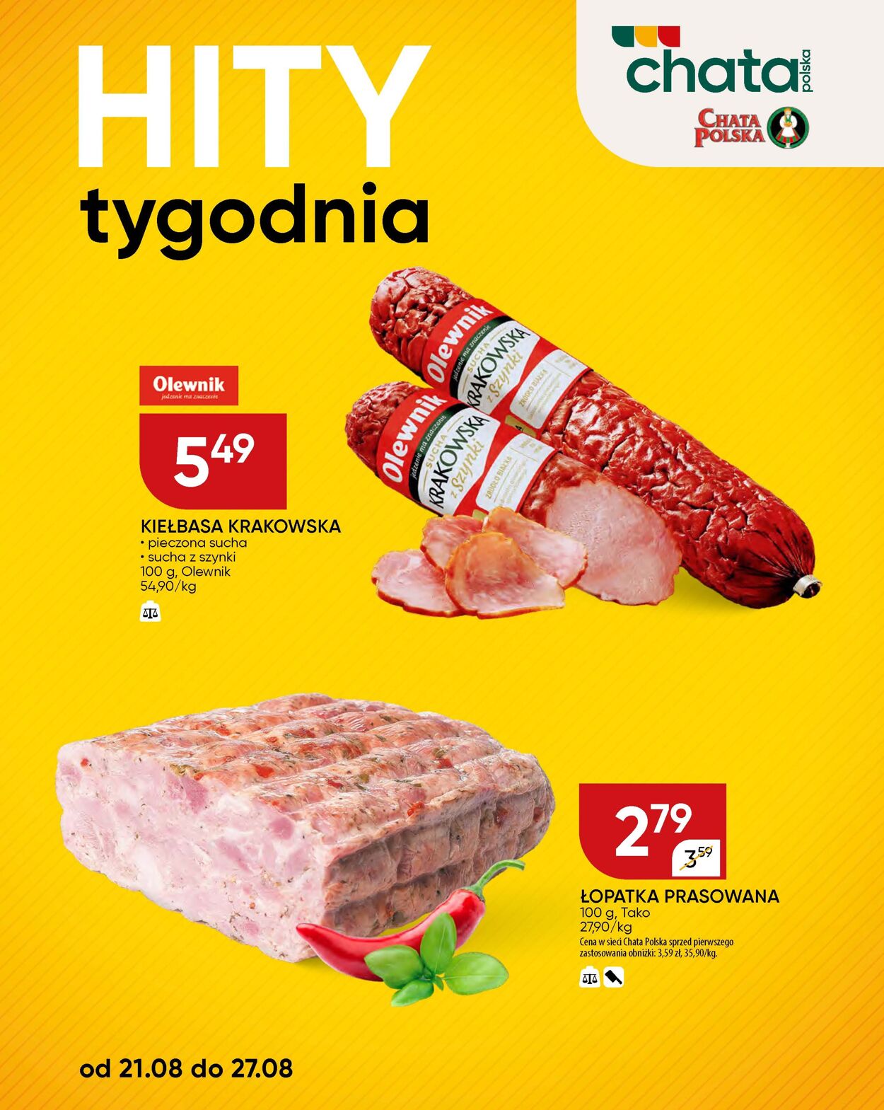 Gazetka Chata Polska 21.08.2025 - 27.08.2025