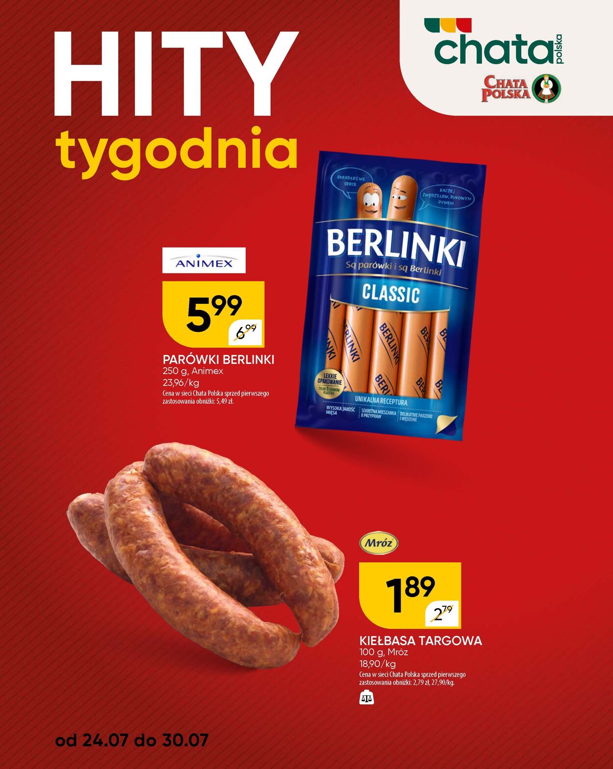Gazetka Chata Polska 24.07.2025 - 30.07.2025