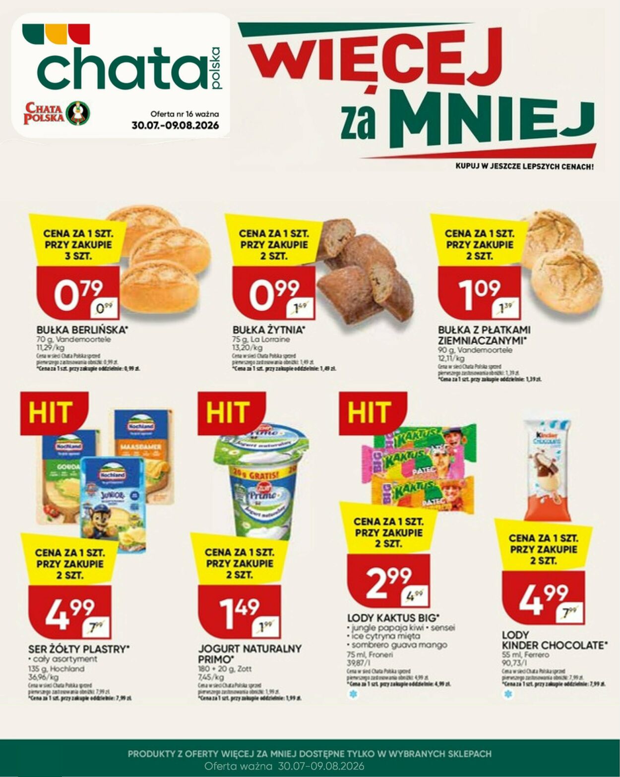 Gazetka Chata Polska 29.07.2026 - 06.08.2026