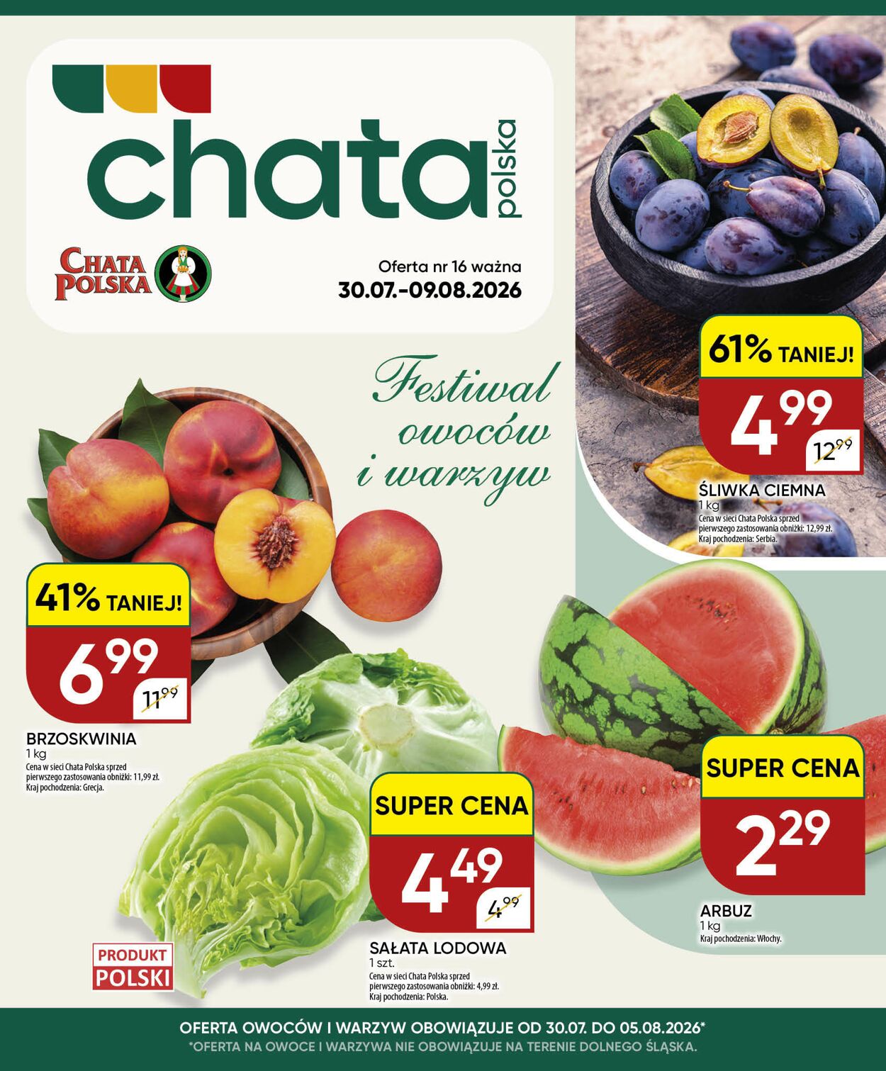 Gazetka Chata Polska 29.07.2026 - 06.08.2026