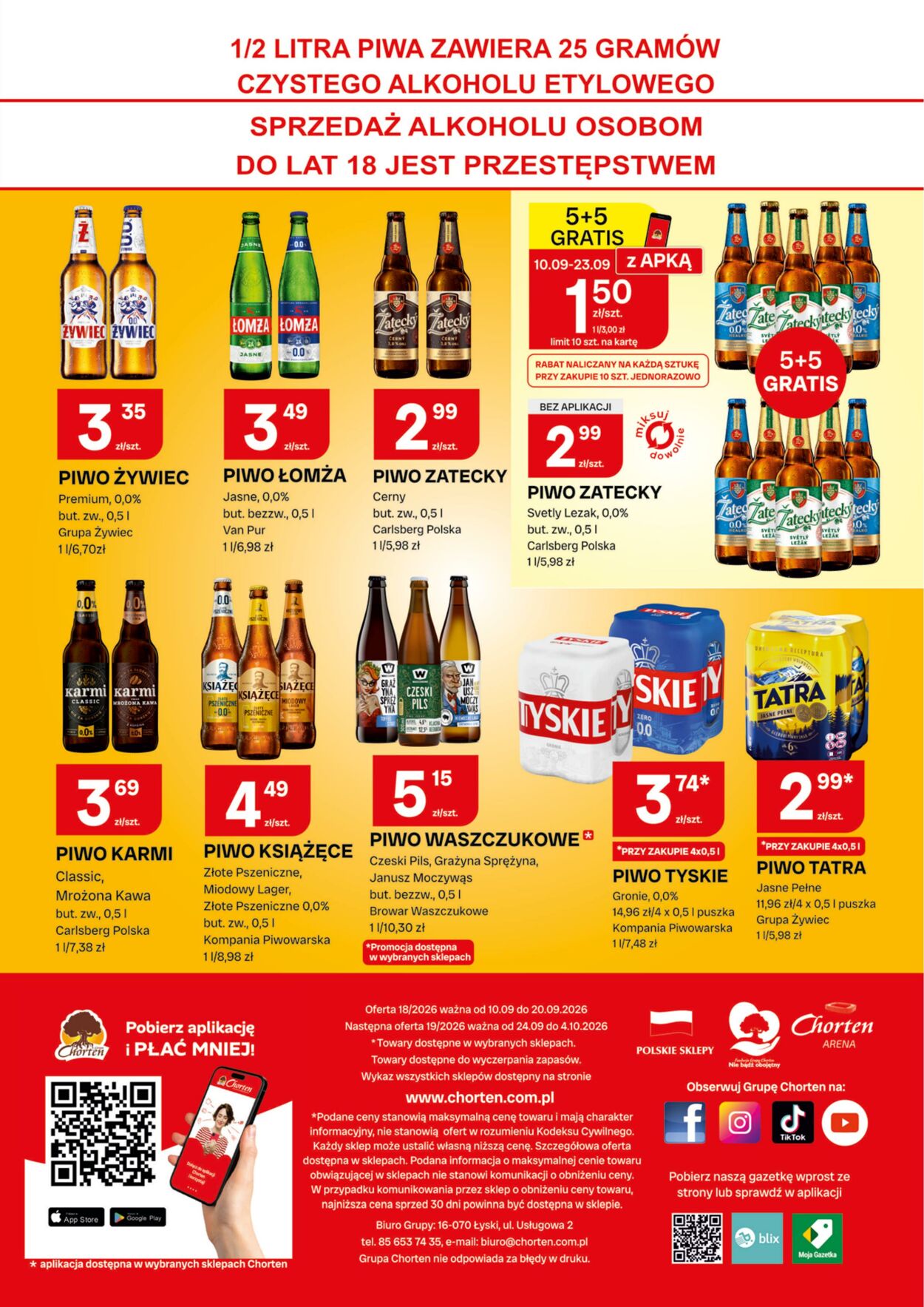 Gazetka Chorten 10.09.2026 - 20.09.2026