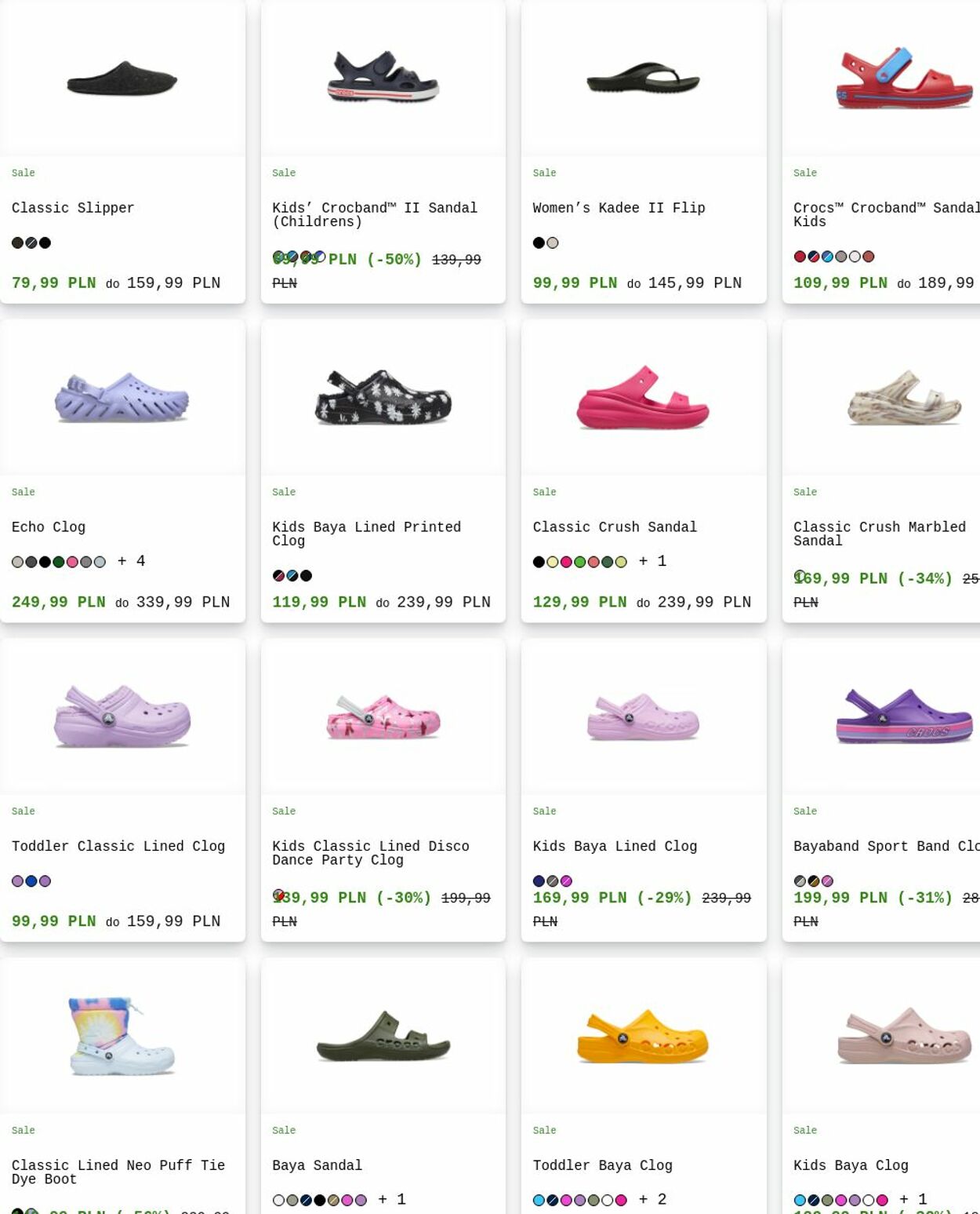 Gazetka Crocs 18.08.2025 - 27.08.2025