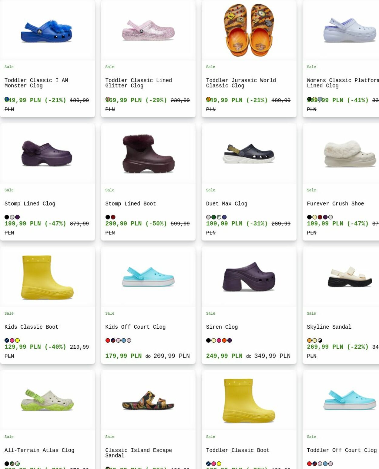 Gazetka Crocs 18.08.2025 - 27.08.2025
