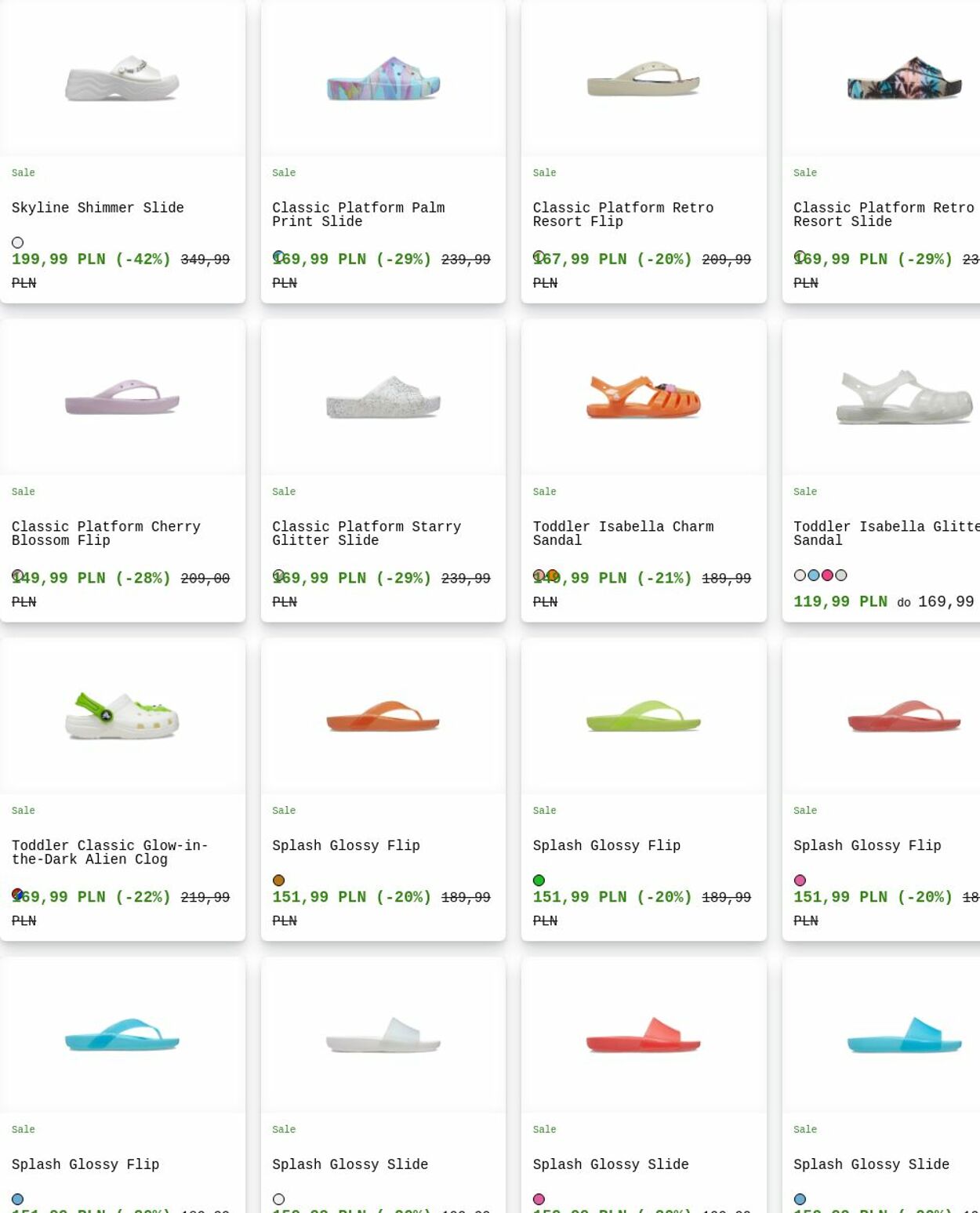 Gazetka Crocs 18.08.2025 - 27.08.2025