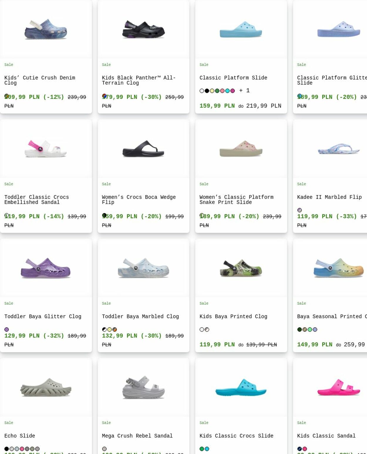 Gazetka Crocs 18.08.2025 - 27.08.2025
