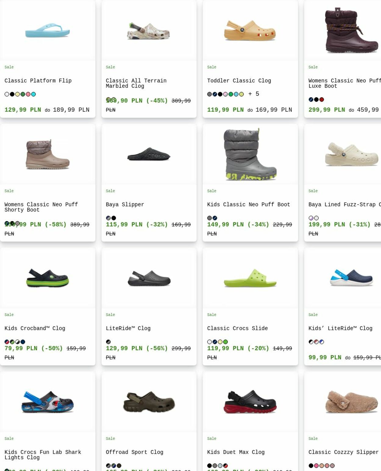 Gazetka Crocs 18.08.2025 - 27.08.2025