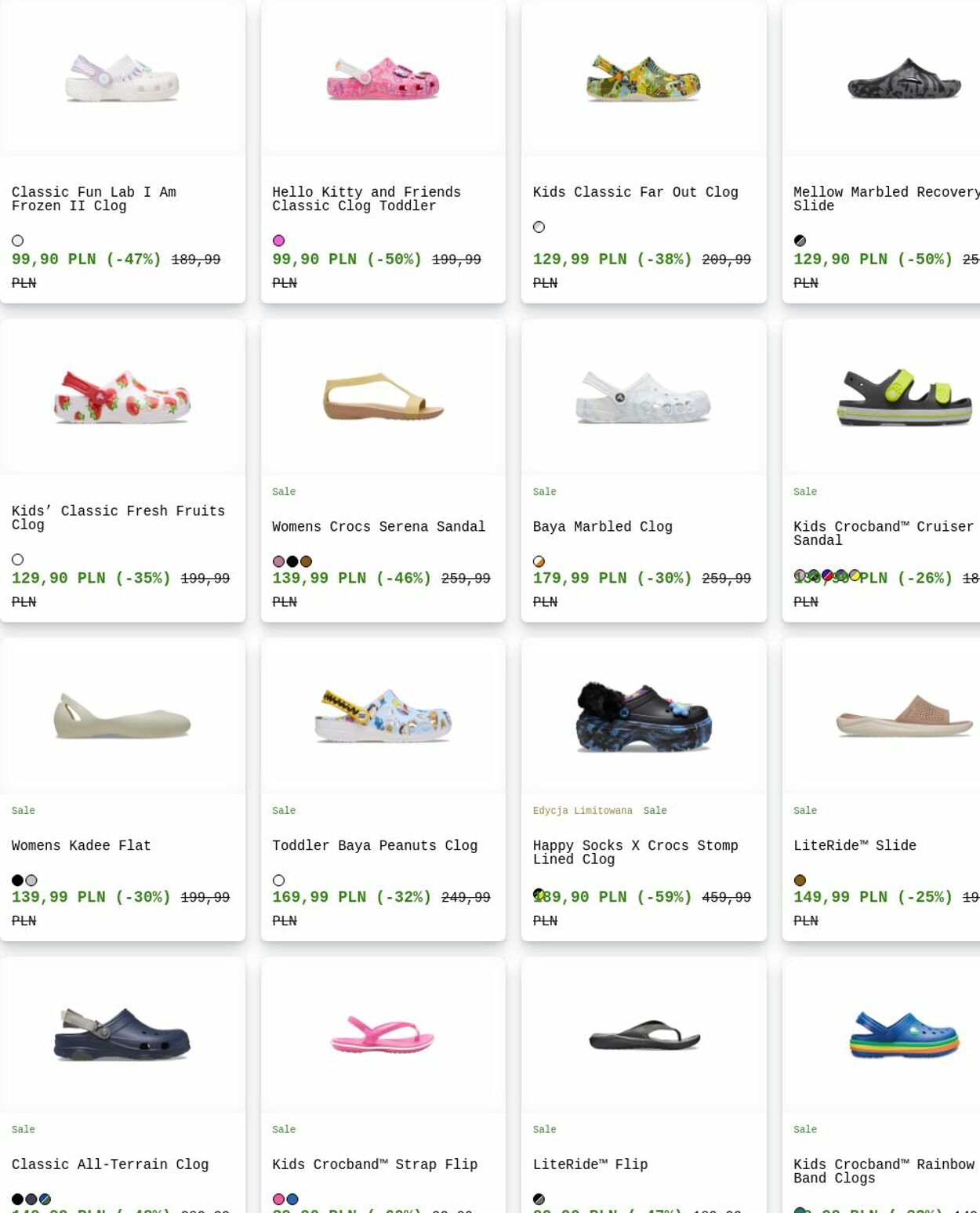 Gazetka Crocs 18.08.2025 - 27.08.2025