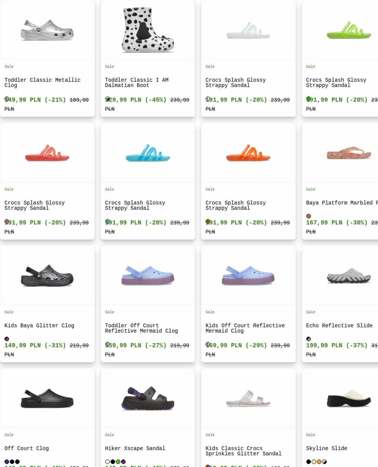 Gazetka Crocs 18.08.2025 - 27.08.2025