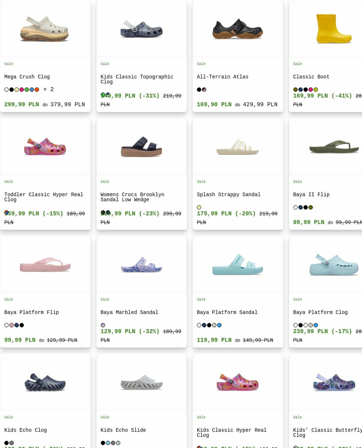 Gazetka Crocs 18.08.2025 - 27.08.2025