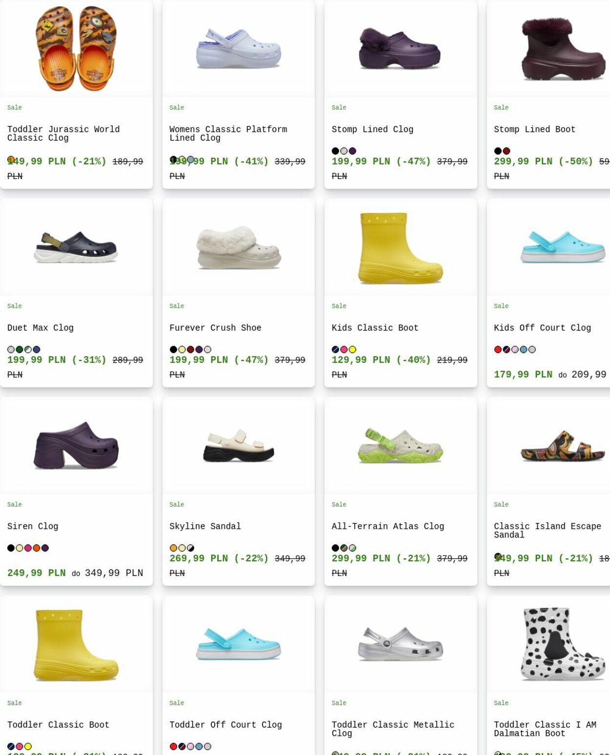 Gazetka Crocs 25.08.2025 - 03.09.2025