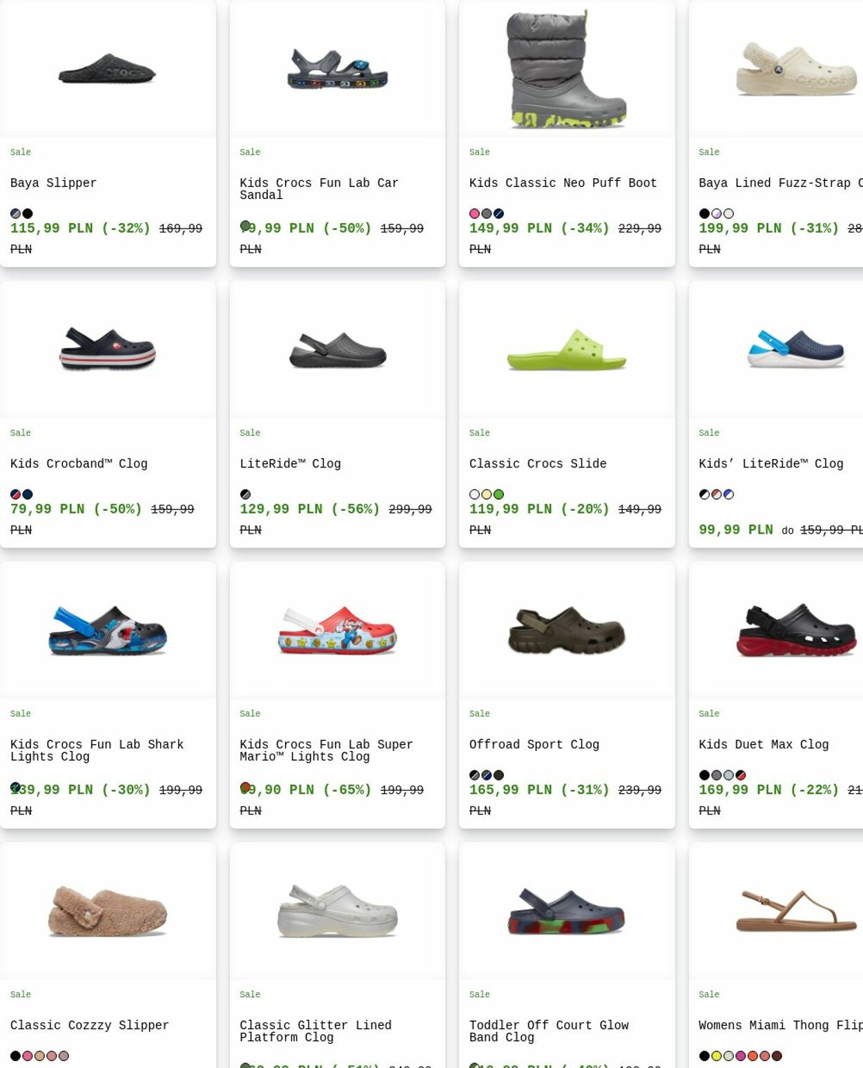 Gazetka Crocs 04.08.2025 - 13.08.2025