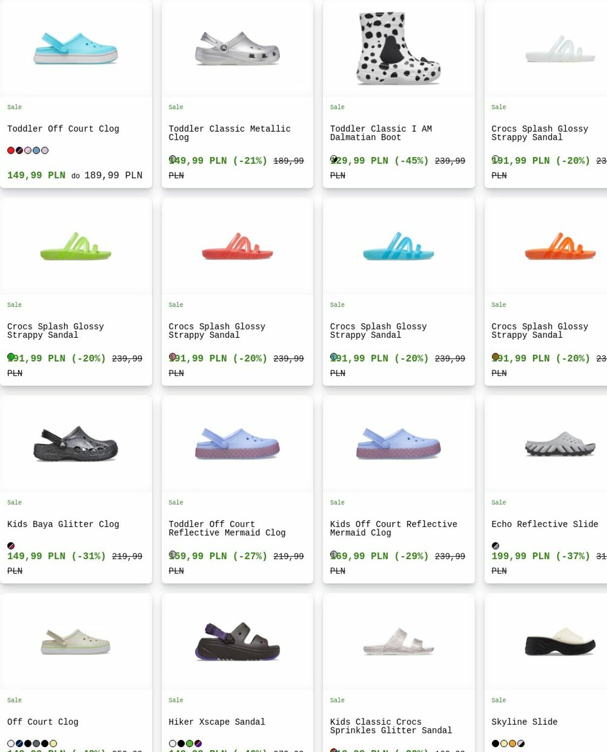 Gazetka Crocs 04.08.2025 - 13.08.2025