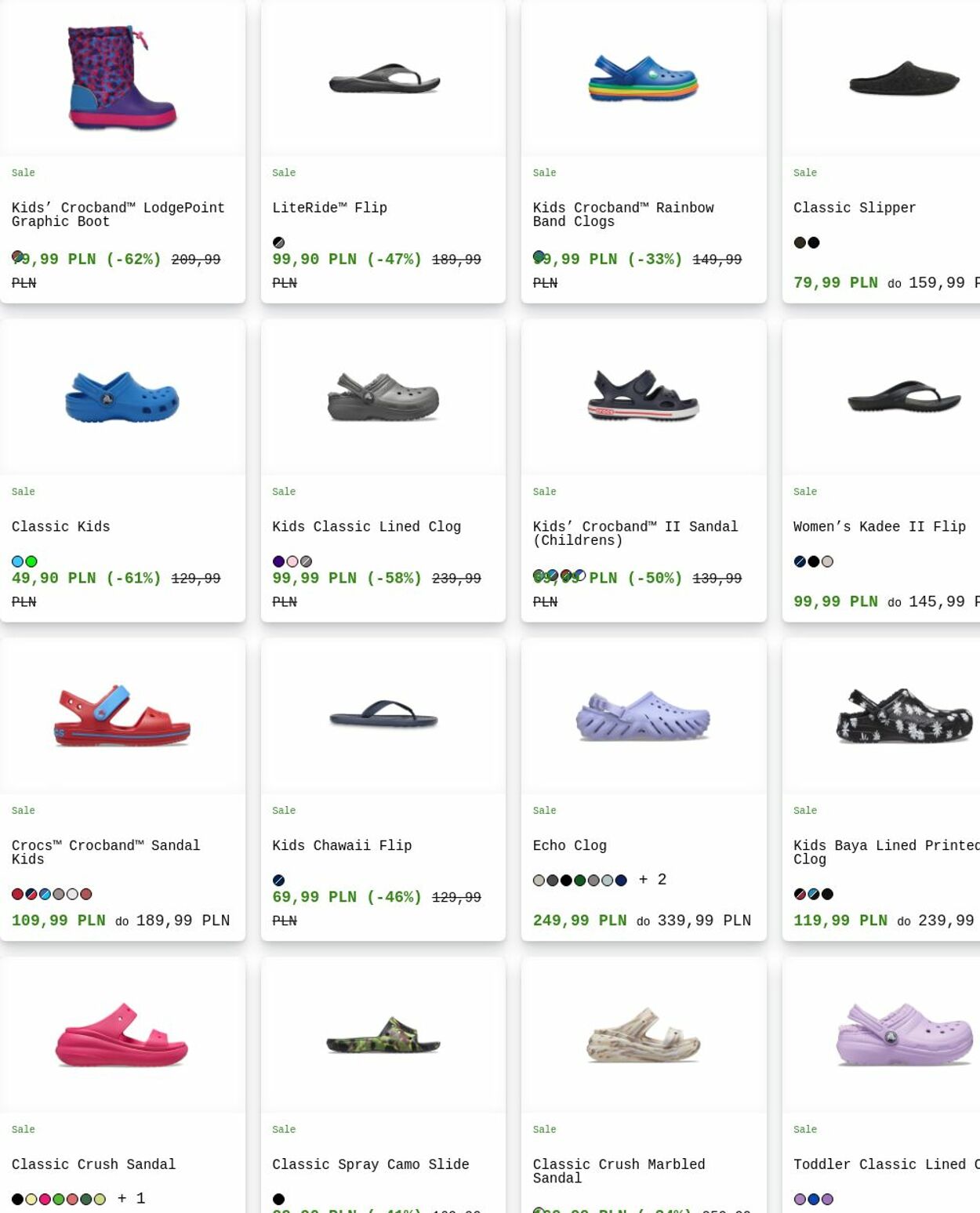 Gazetka Crocs 04.08.2025 - 13.08.2025