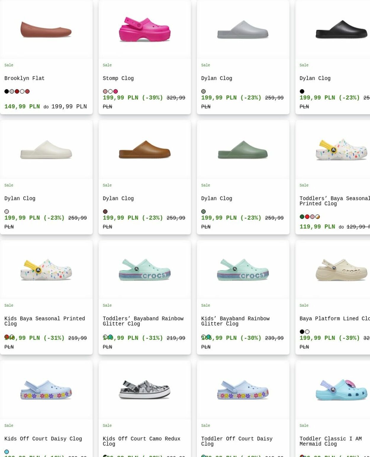 Gazetka Crocs 04.08.2025 - 13.08.2025