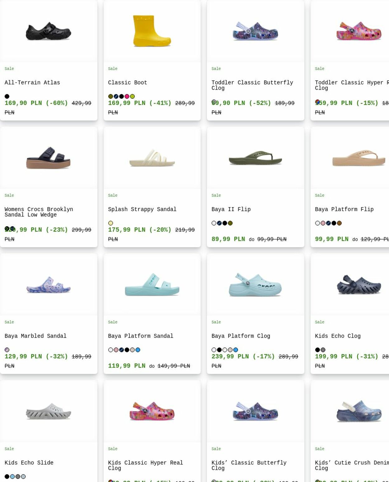 Gazetka Crocs 04.08.2025 - 13.08.2025