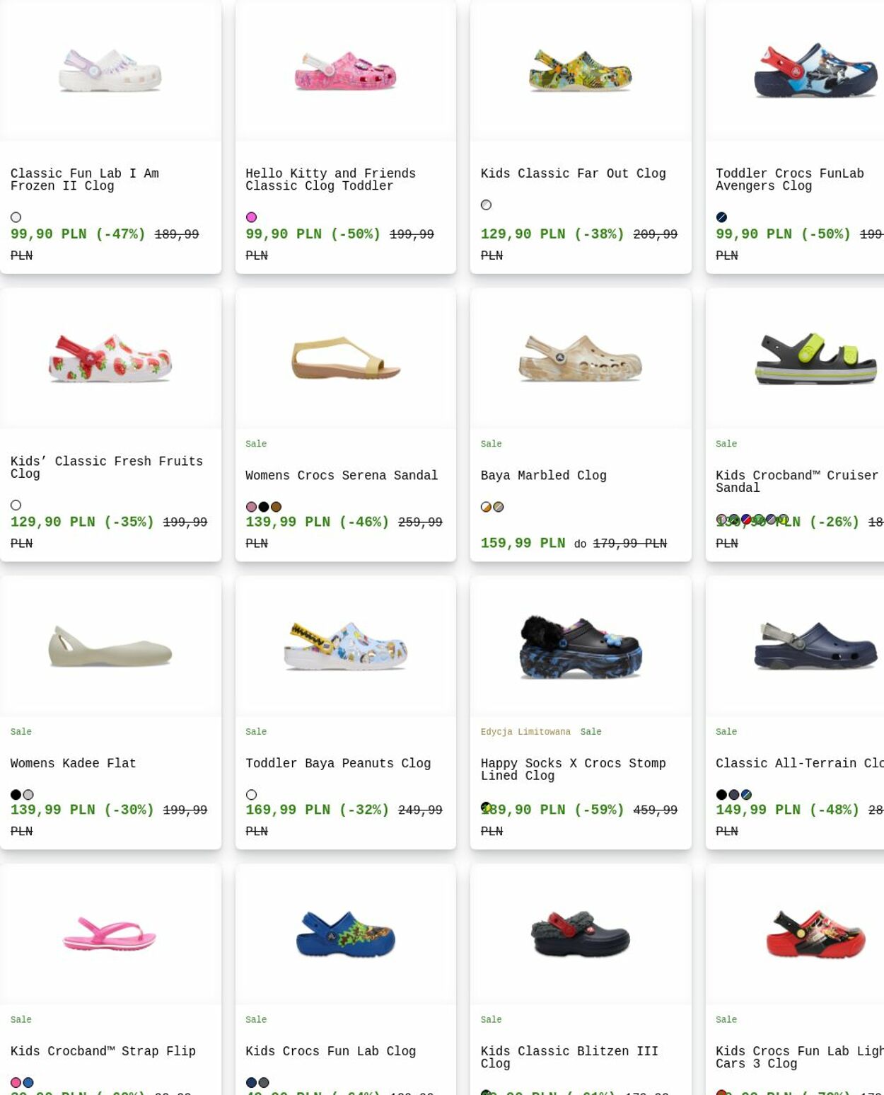 Gazetka Crocs 04.08.2025 - 13.08.2025