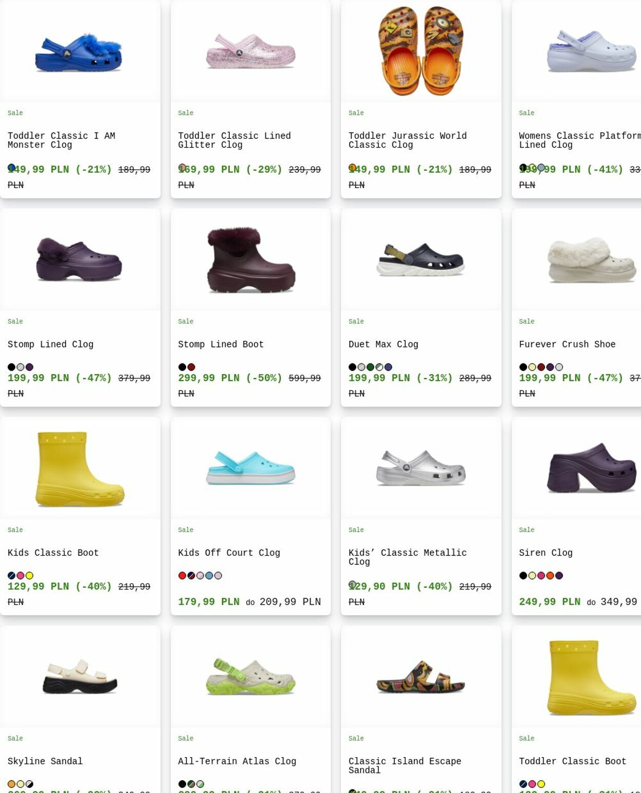 Gazetka Crocs 04.08.2025 - 13.08.2025