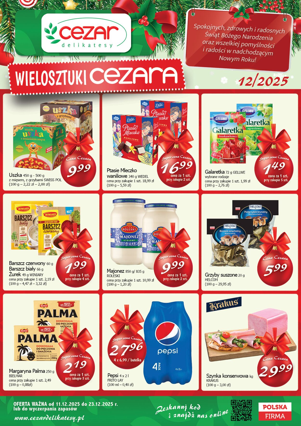Gazetka Delikatesy Cezar 11.12.2025 - 23.12.2025