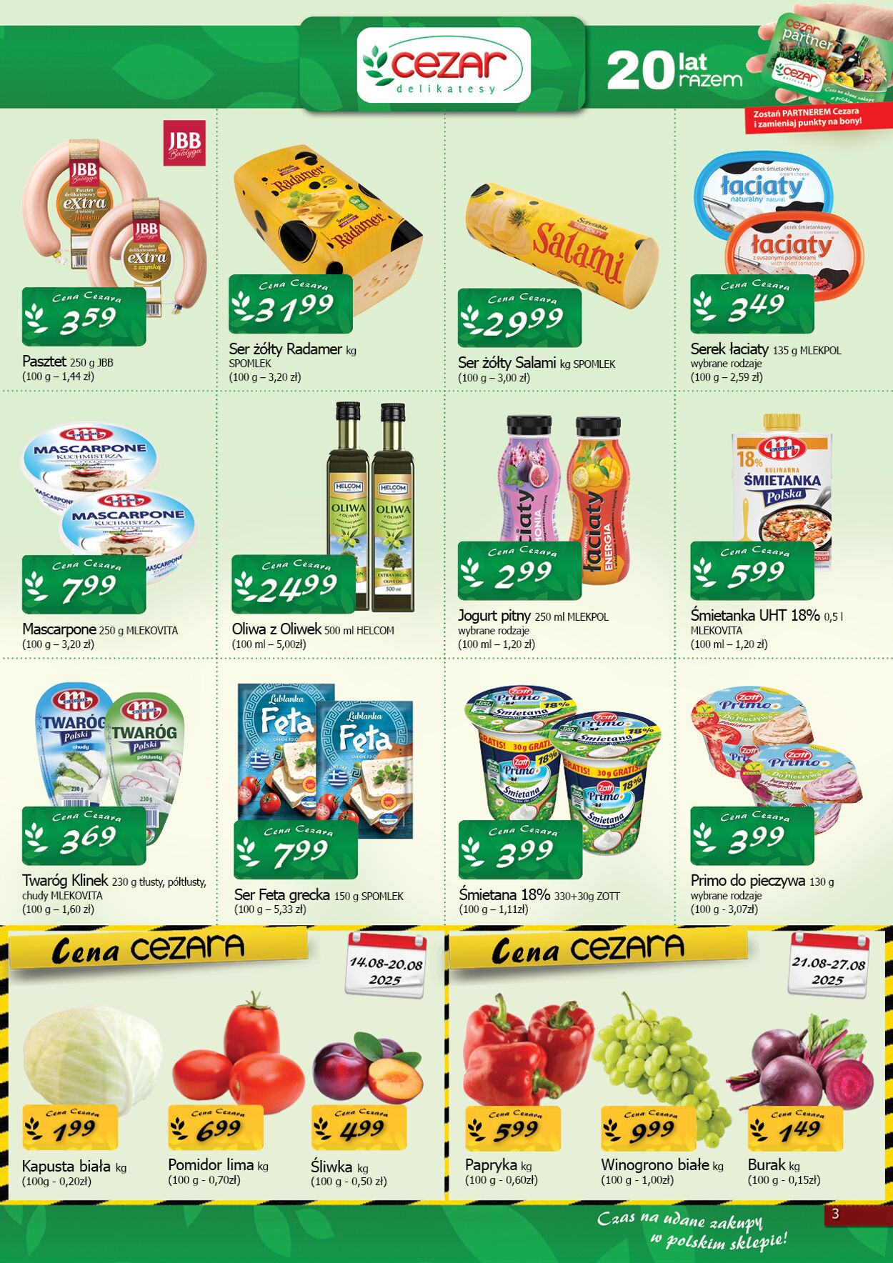 Gazetka Delikatesy Cezar 14.08.2025 - 27.08.2025
