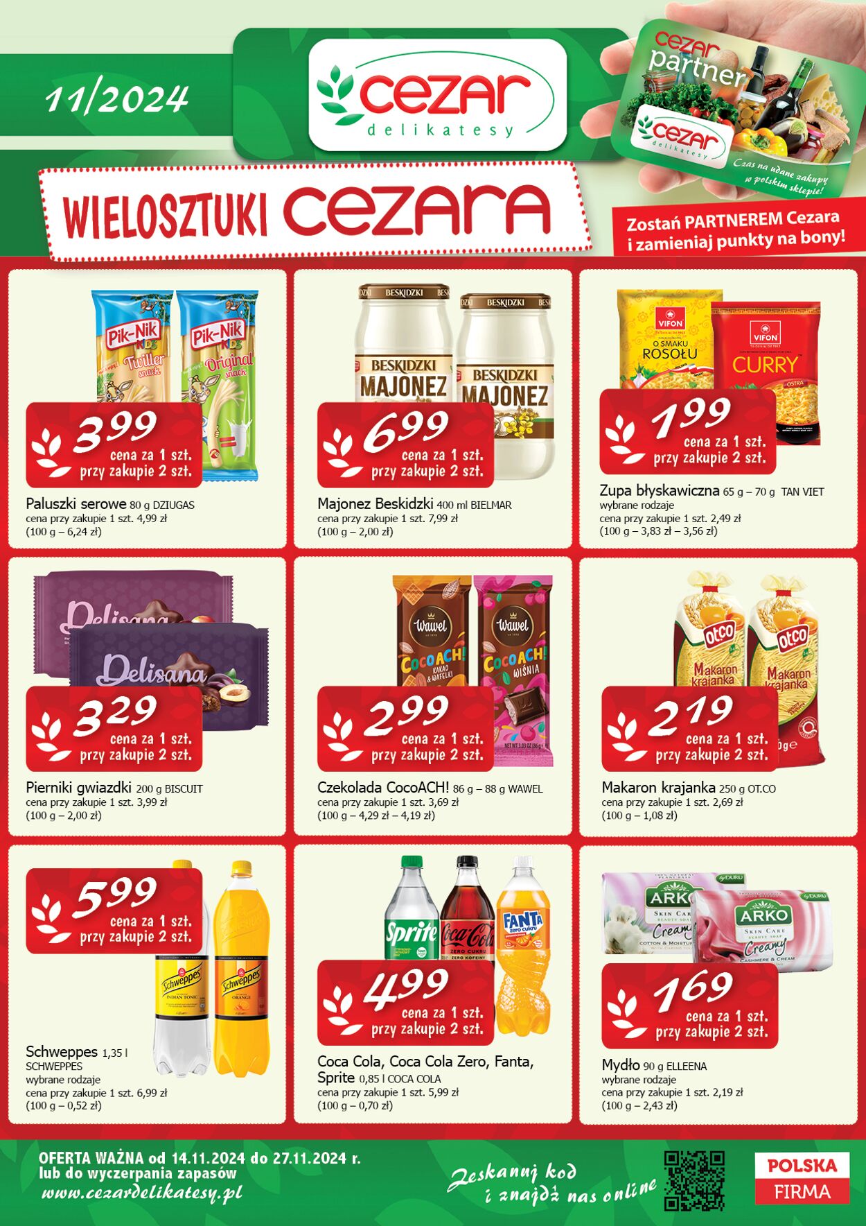 Delikatesy Cezar Gazetki promocyjne