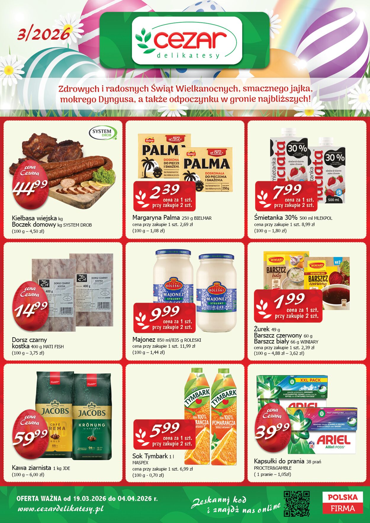 Gazetka Delikatesy Cezar 19.03.2026 - 04.04.2026