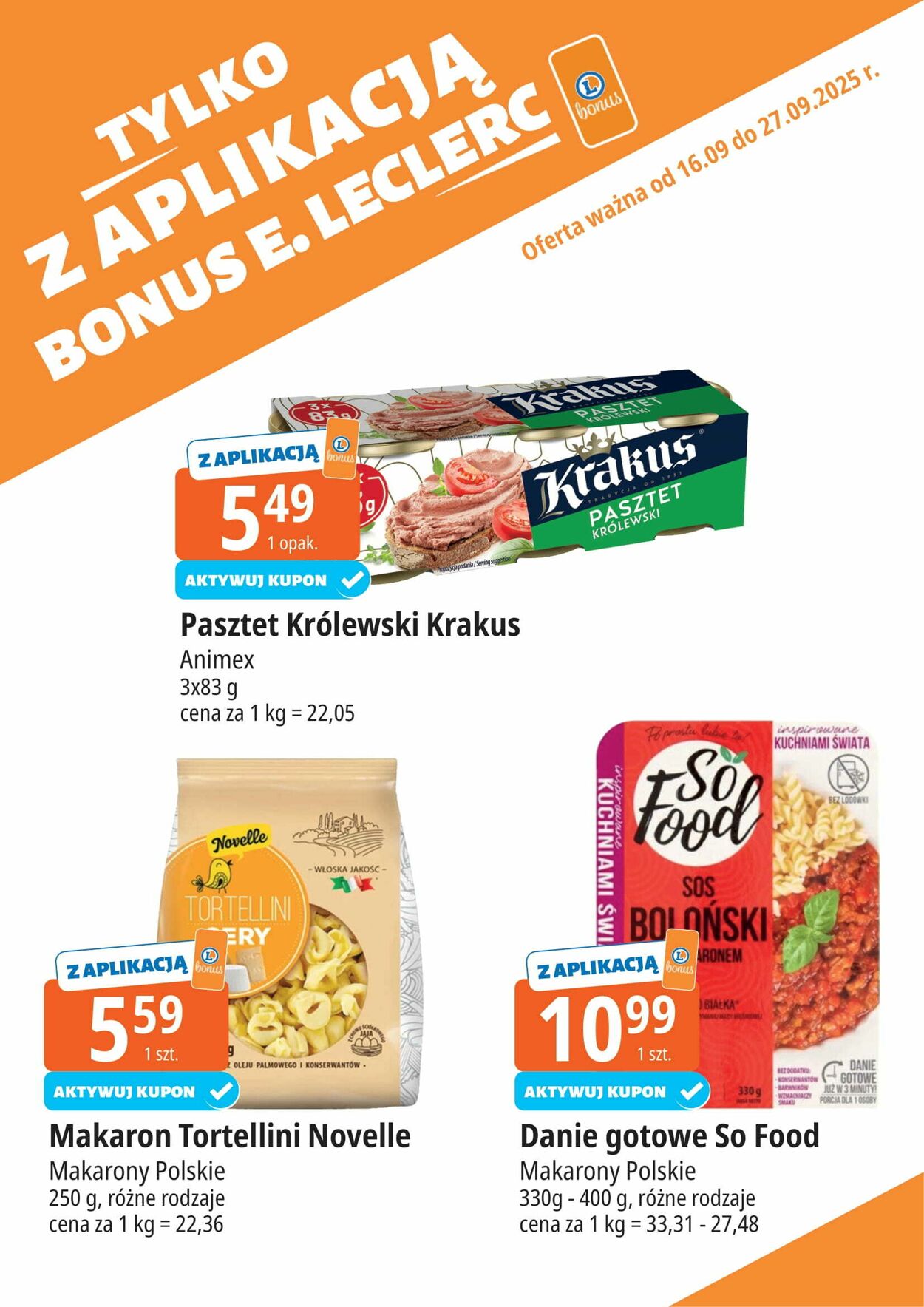 Gazetka E. Leclerc 16.09.2025 - 27.09.2025