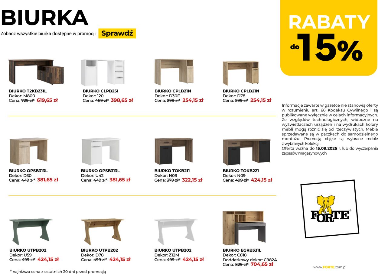 Gazetka Forte 18.08.2025 - 15.09.2025