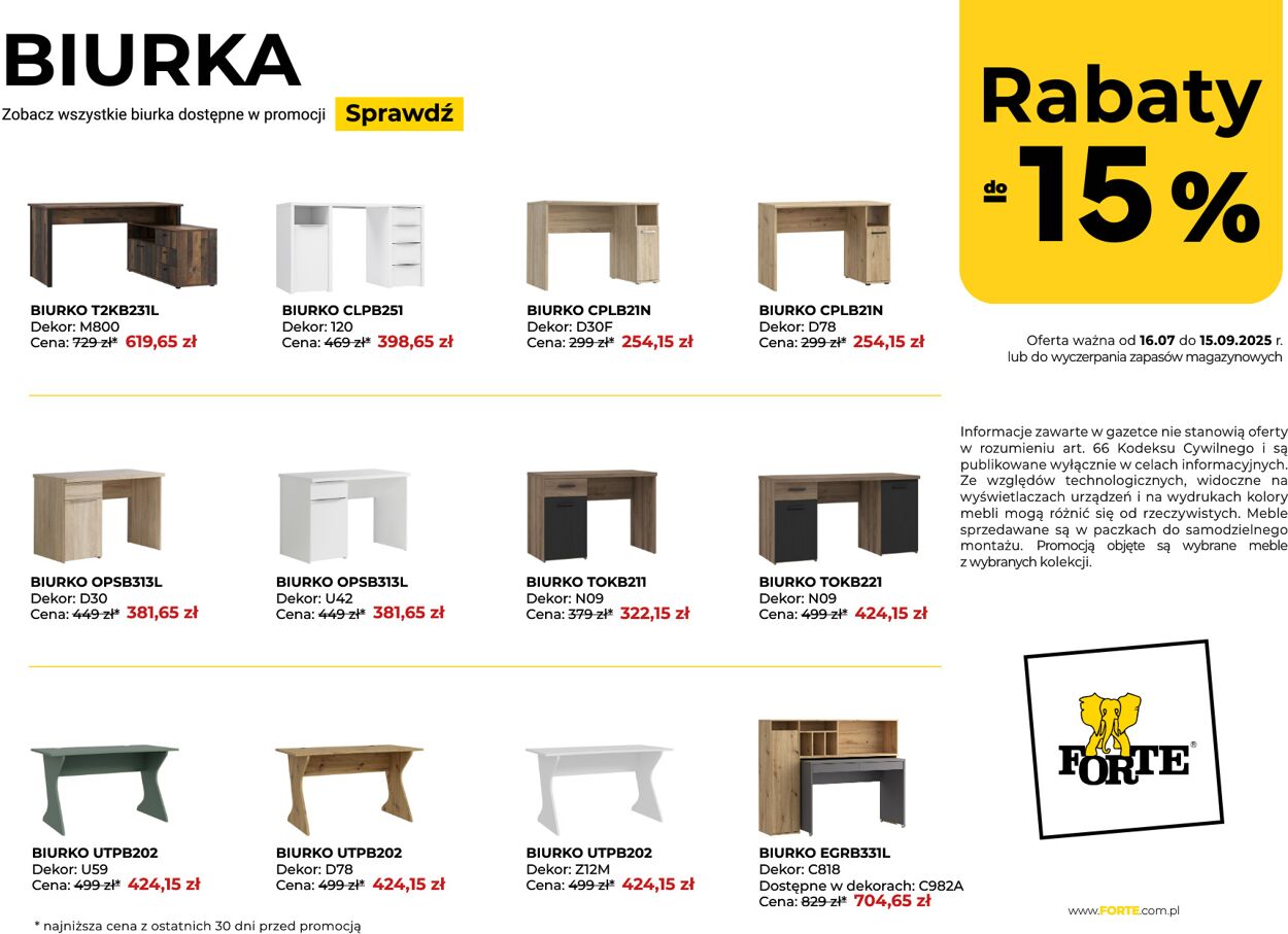 Gazetka Forte 16.07.2025 - 18.08.2025