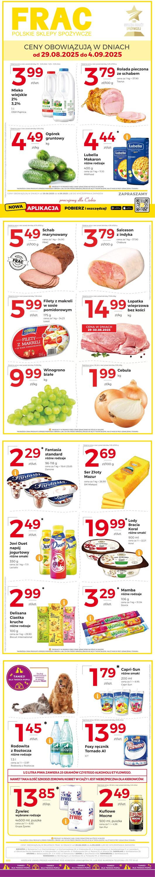Gazetka Frac 29.08.2025 - 03.09.2025