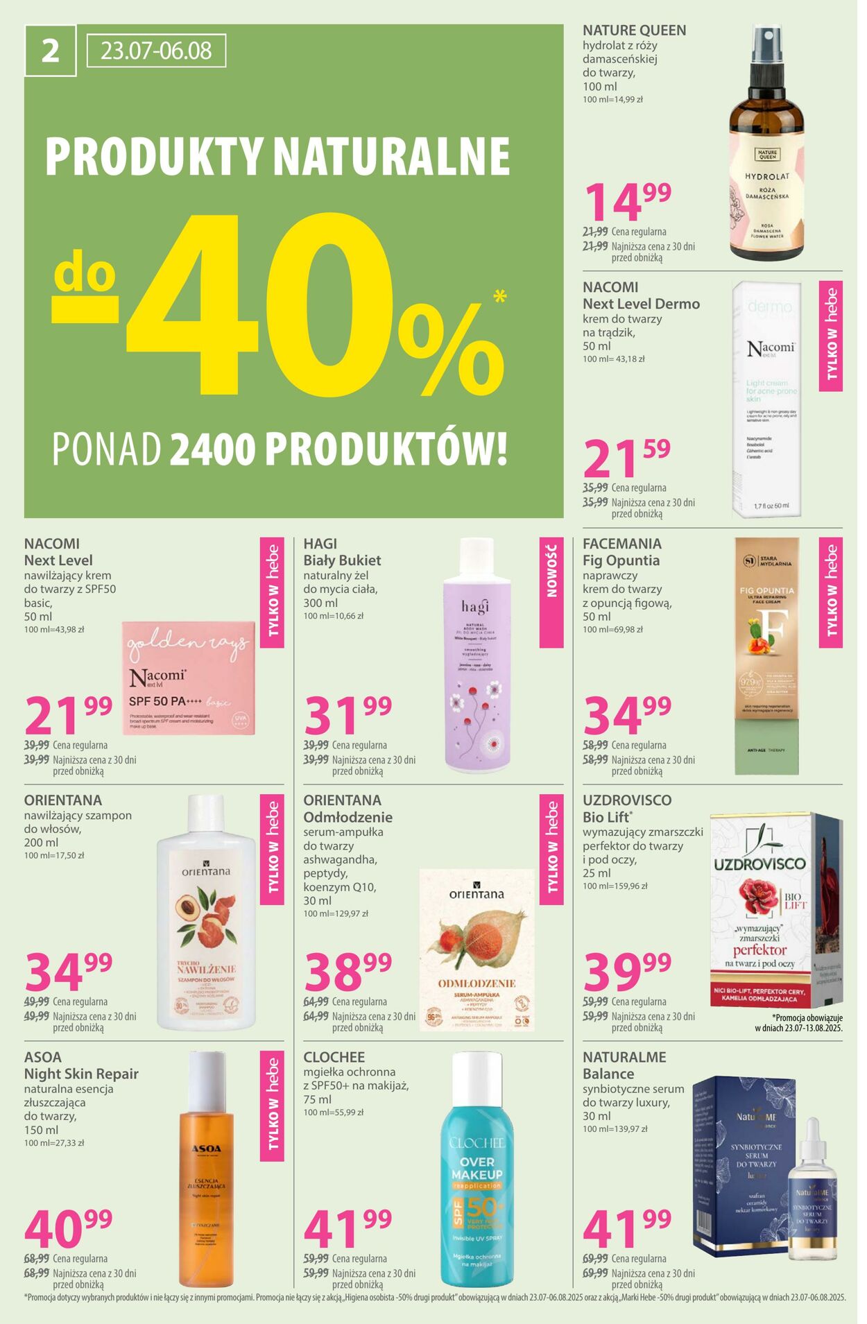Gazetka Hebe 23.07.2025 - 06.08.2025