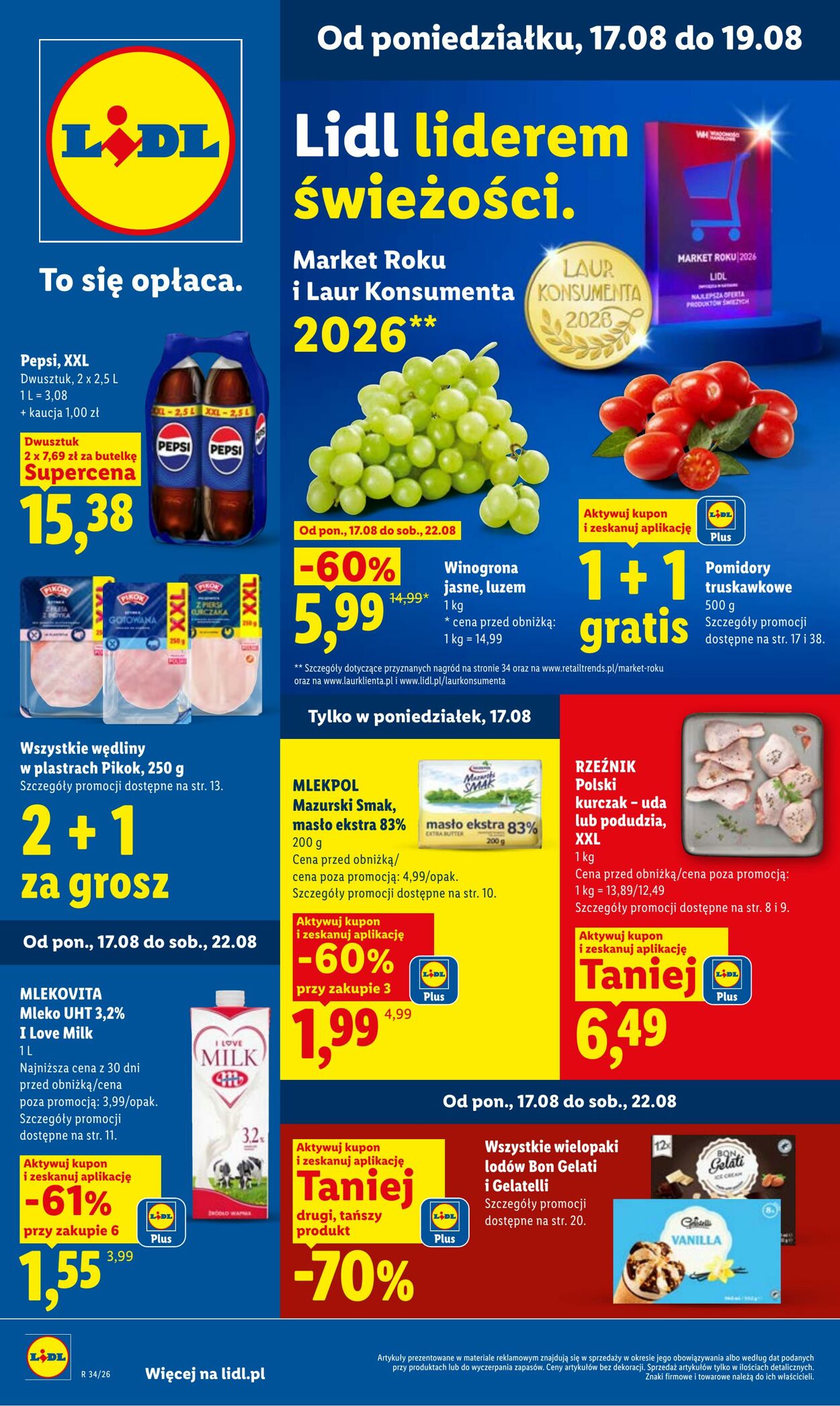 Gazetka Lidl - Gazetka ważna od 17.08 do 19.08 17 sie, 2026 - 19 sie, 2026