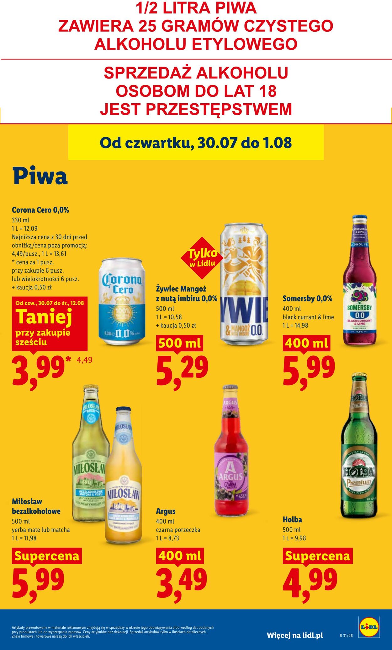 Gazetka Lidl 30.07.2026 - 01.08.2026