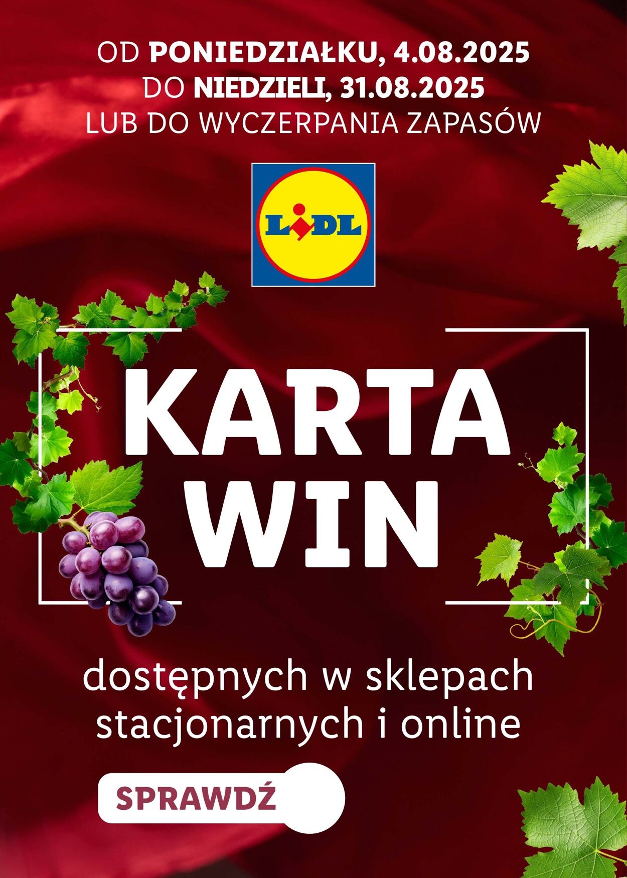 Gazetka Lidl - KARTA WIN 4 sie, 2025 - 31 sie, 2025