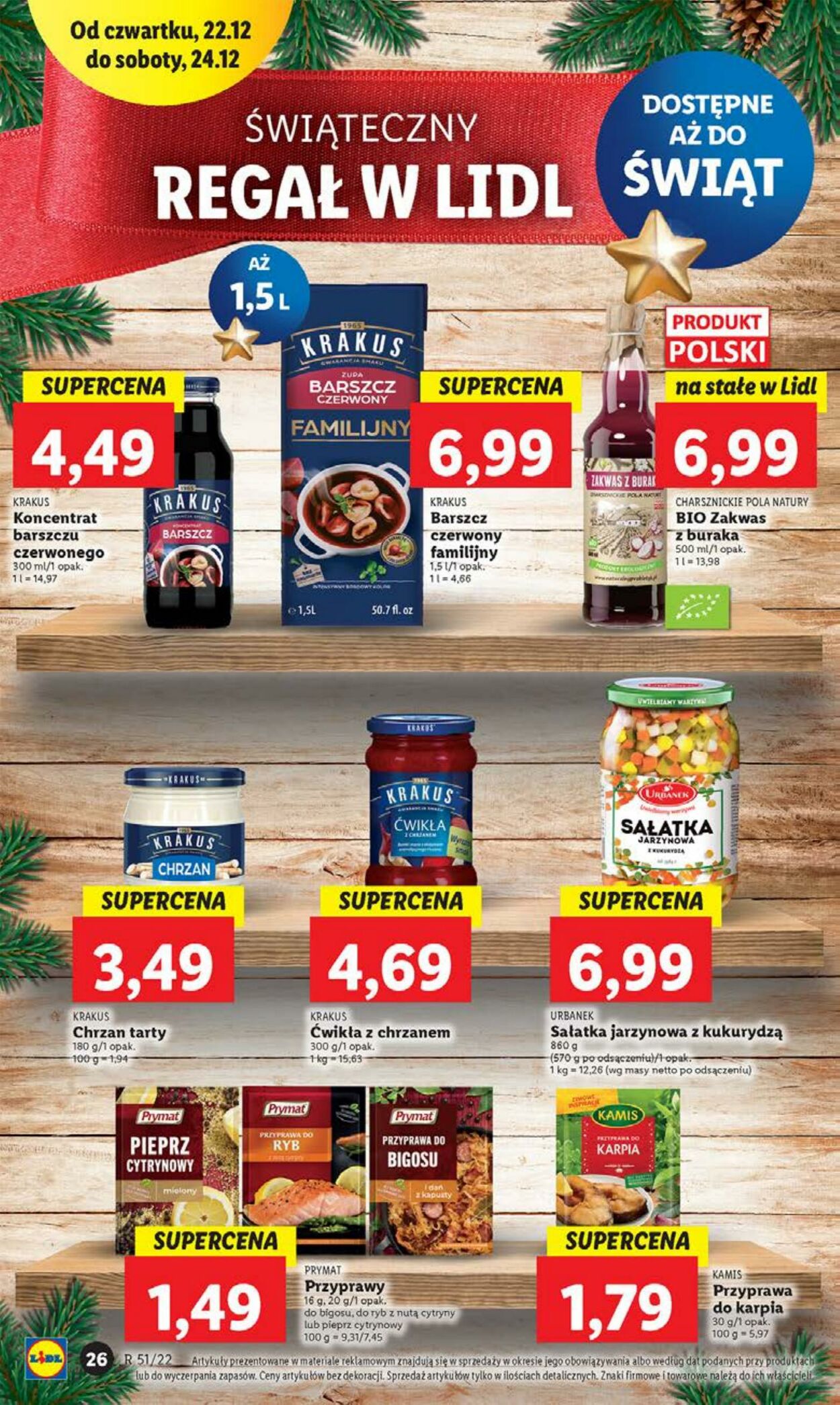 Gazetka Lidl 22.12.2022 - 24.12.2022