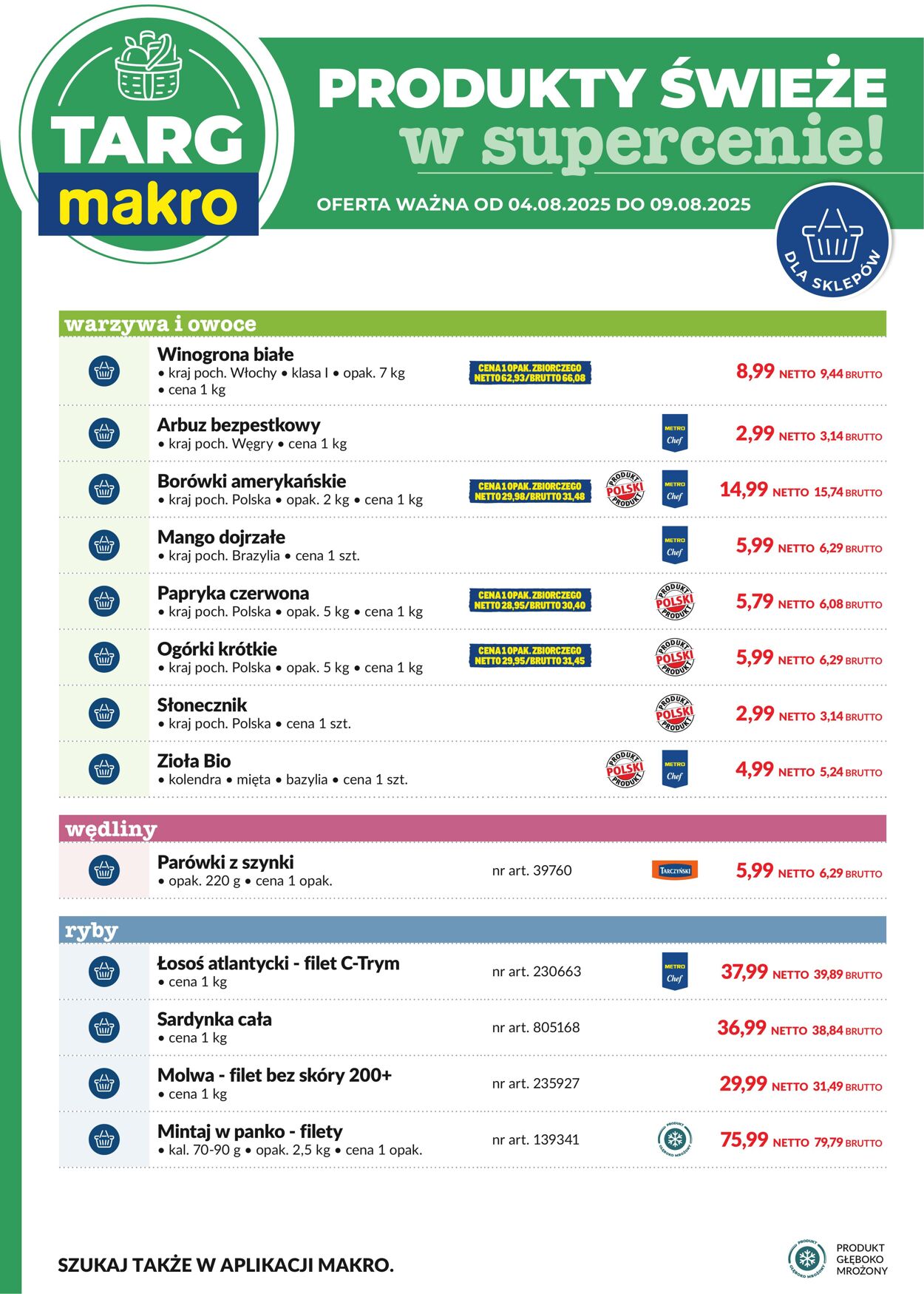 Gazetka Makro 04.08.2025 - 09.08.2025