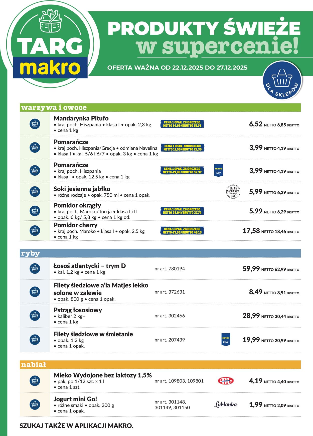 Gazetka Makro 22.12.2025 - 27.12.2025